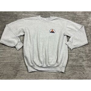 Vintage Hawaii Volcanoes‎ National Park Sweatshirt Mens Medium Gray Long Sleeve